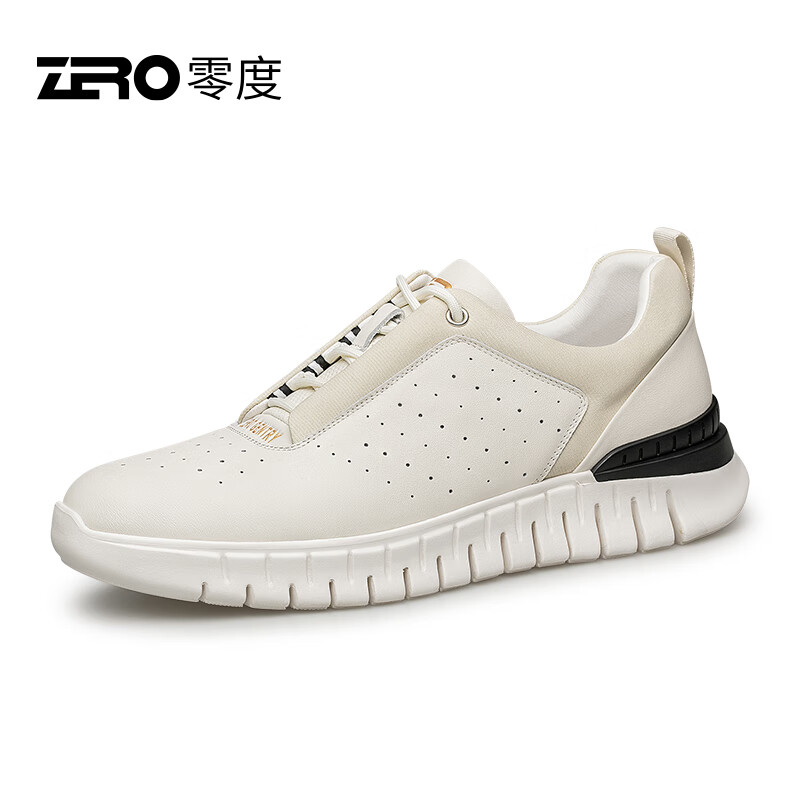 零度zero官方休闲鞋男2024春季新款软底冲孔透气运动鞋百搭旅游男鞋子