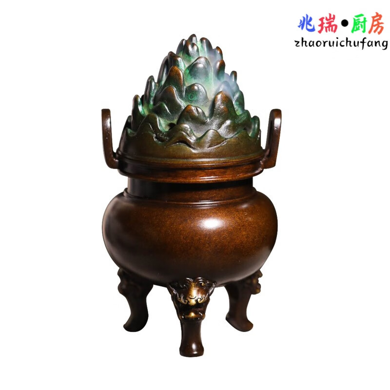 铭汇通见素香坊 陈巧生制博山炉 苏州巧生炉古典文房铜炉 c455-6 455