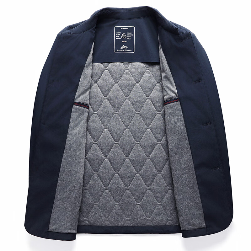 拾福(SHIFU)中老年男装冬季休闲商务棉服夹克外套男保暖棉衣上衣爸爸装衣服 墨绿色 4XL (195)