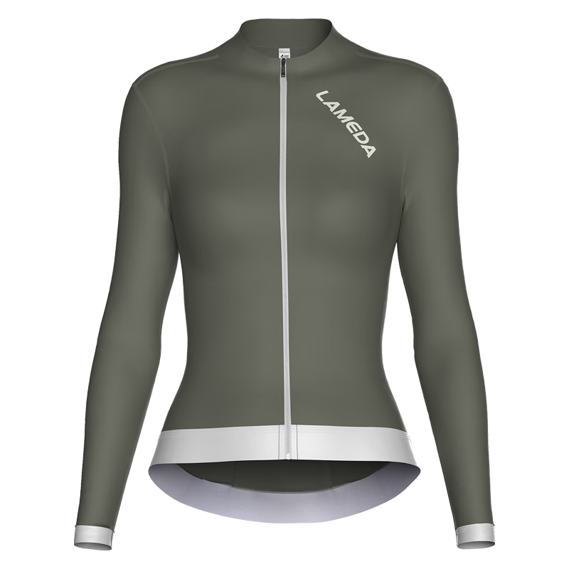 蘭帕達秋冬新款10~15°騎行服女公路車抓絨保暖騎行服長袖上衣霜影 紫紅色 M