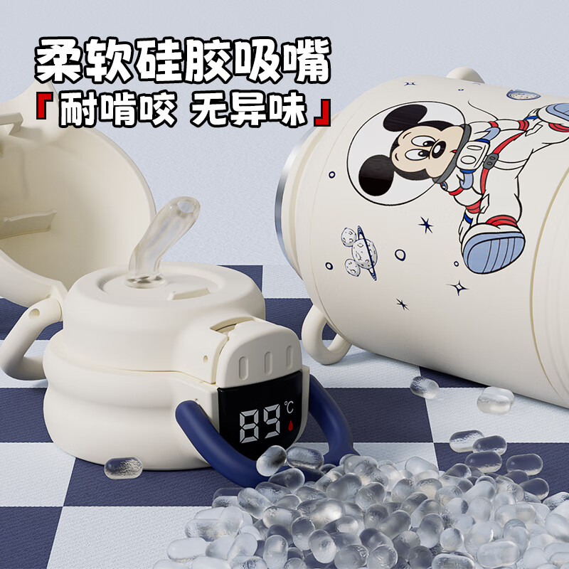 ROYALLOCKE保温杯儿童水杯男女小学生宝宝吸管双饮杯子送礼保温壶 米奇500ml