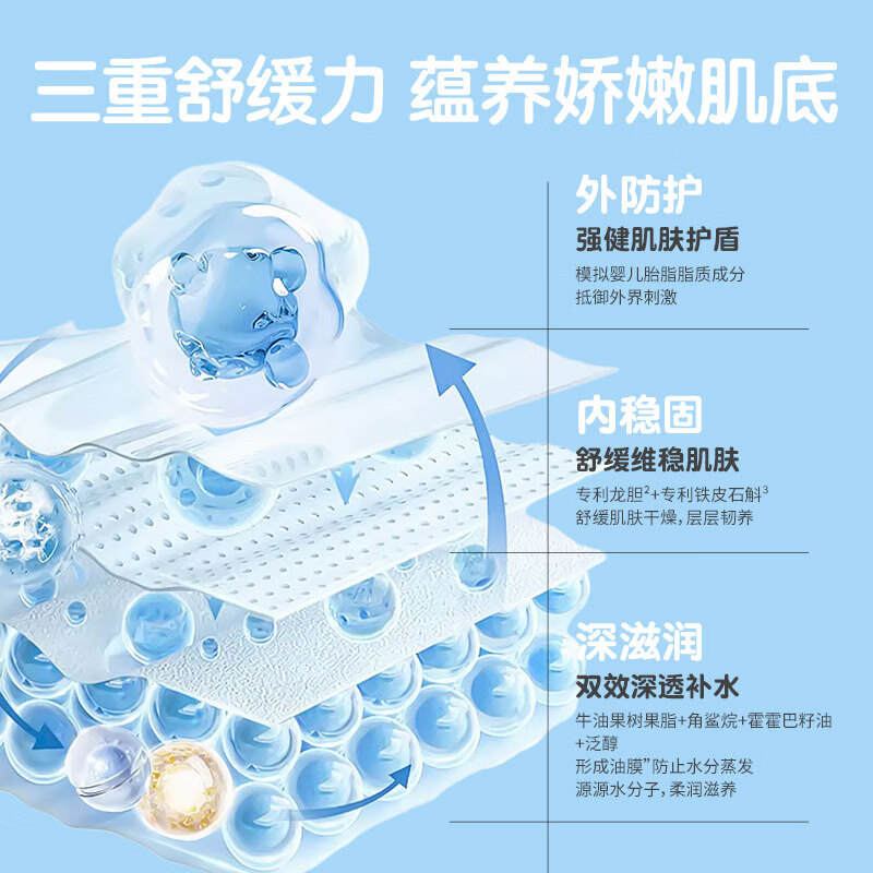 凯儿得乐婴幼儿舒润面霜 深层滋养 养护舒润 适合干燥肌肤 大小宝 倍润精华霜50g/瓶*2（更划算）
