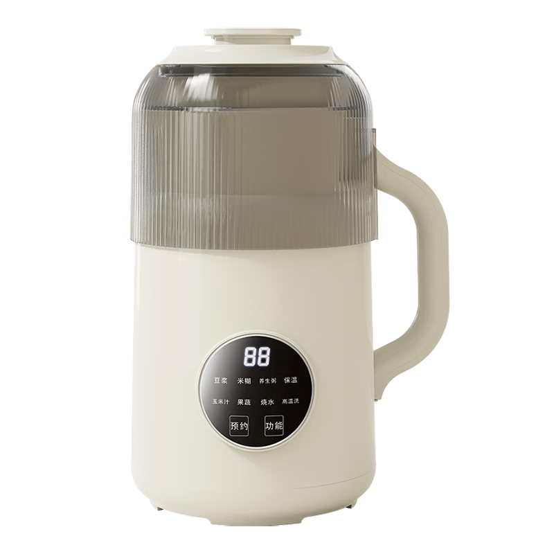 WIFER破壁机家用低音豆浆机全自动免煮2025新款五谷杂粮多功能20叶刀头预约定时小型1一2人用打浆机 奶香白【20叶隔音破壁+24H预约定时】