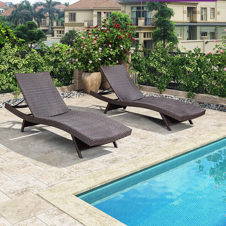 purpleleaf户外躺椅沙滩椅躺床游池酒店温泉别墅度假村防水防晒休闲