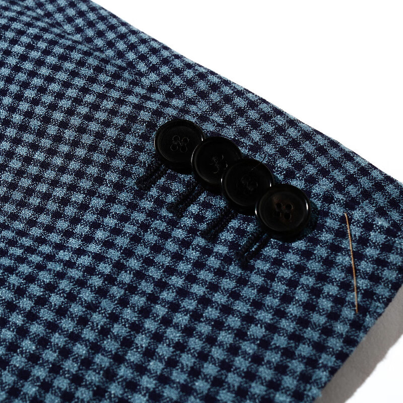 MAYOR男装 秋季Loropiana职业正装单排扣轻奢西服上衣 蓝色 170A （170/92A）