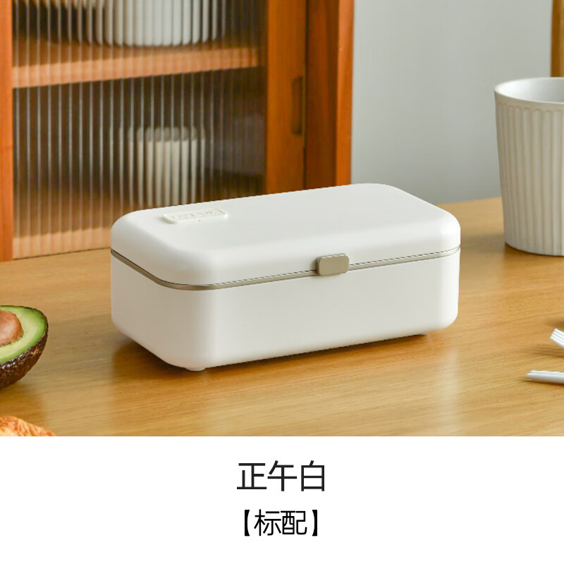 適盒（A4BOX）適盒電熱飯盒保溫自熱可插電加熱插電上班族熱飯菜神器帶飯便當盒 1L 正午白標配