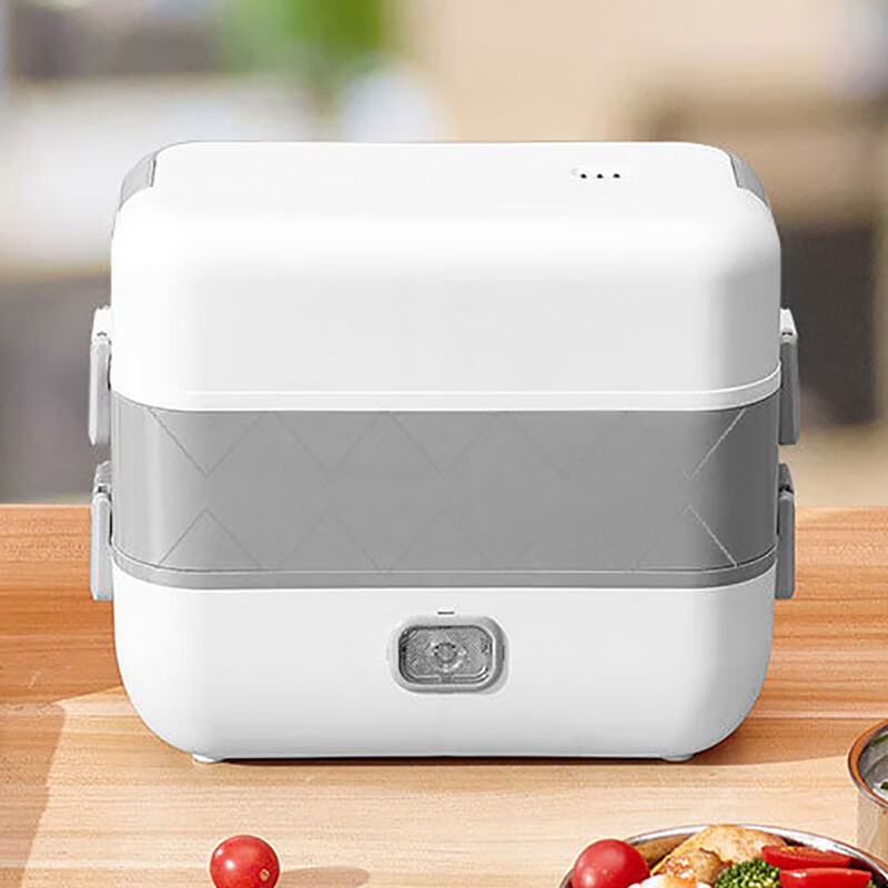 妙占电热饭盒双层四胆加热饭盒大容量便携式上班族多功能保温饭盒