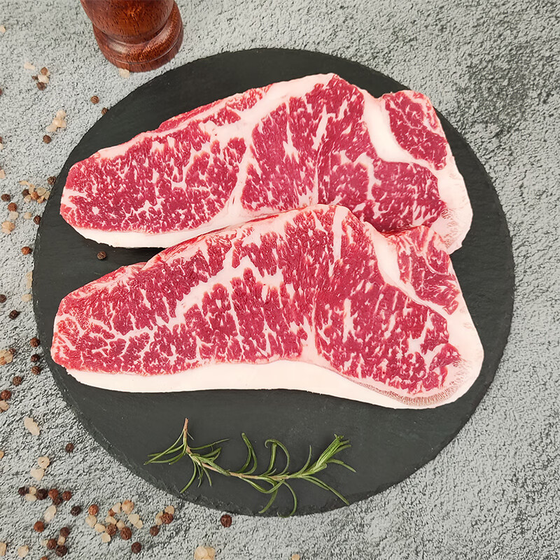 西帕克进口澳洲和牛m6-7雪花西冷牛排原切新鲜雪花牛扒可定制 500g