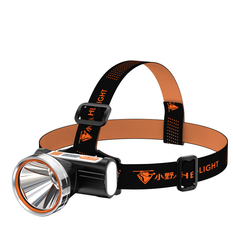 小野人头灯强光长续航户外便携钓鱼超亮工地登山赶海充电头戴式led小灯 强光小型爆亮头灯