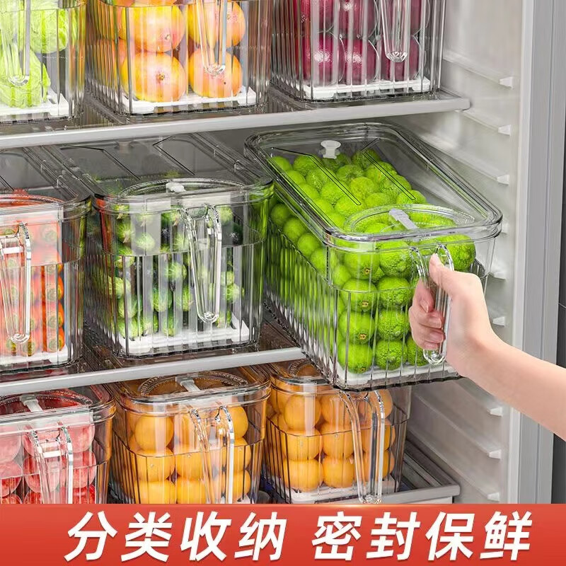 冰箱收纳盒食品级整理神器鸡蛋水果蔬菜专用储物柜饺子保鲜冷冻盒 冰箱收纳盒2个