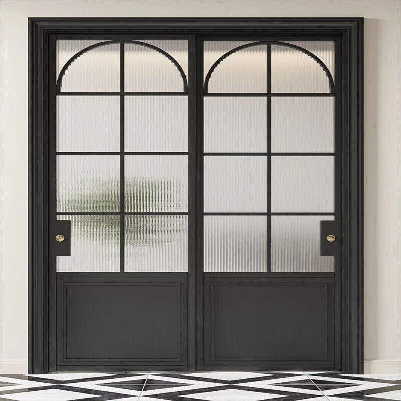 妙普乐法式复古门 法式复古推拉门厨房阳台客厅隔断极窄边吊轨老钢窗