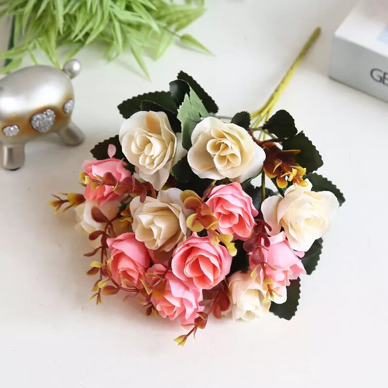 小把仿真塑料假花跳兰菊客厅摆设单束装饰插花单支干diy花卉 6头阳光向日葵 1束