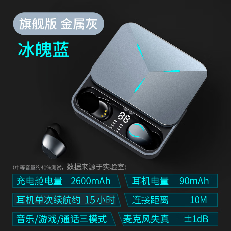 异能者联想生态TG01真无线蓝牙耳机超长续航低延迟2025新款电竞游戏降噪运动电脑入耳式听声辨位通用 锖蓝色旗舰版【15小时超长续航】