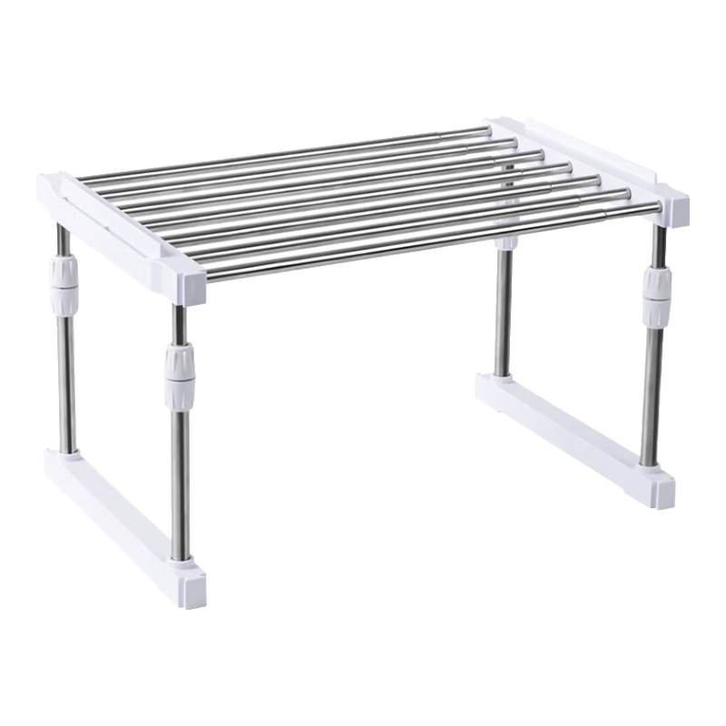 家の物語(yǔ)（KATEI STORY）日本廚房伸縮置物架下水槽收納架分層不銹鋼櫥柜碗碟調(diào)料臺(tái)面鍋架 伸縮置物架*3個(gè)