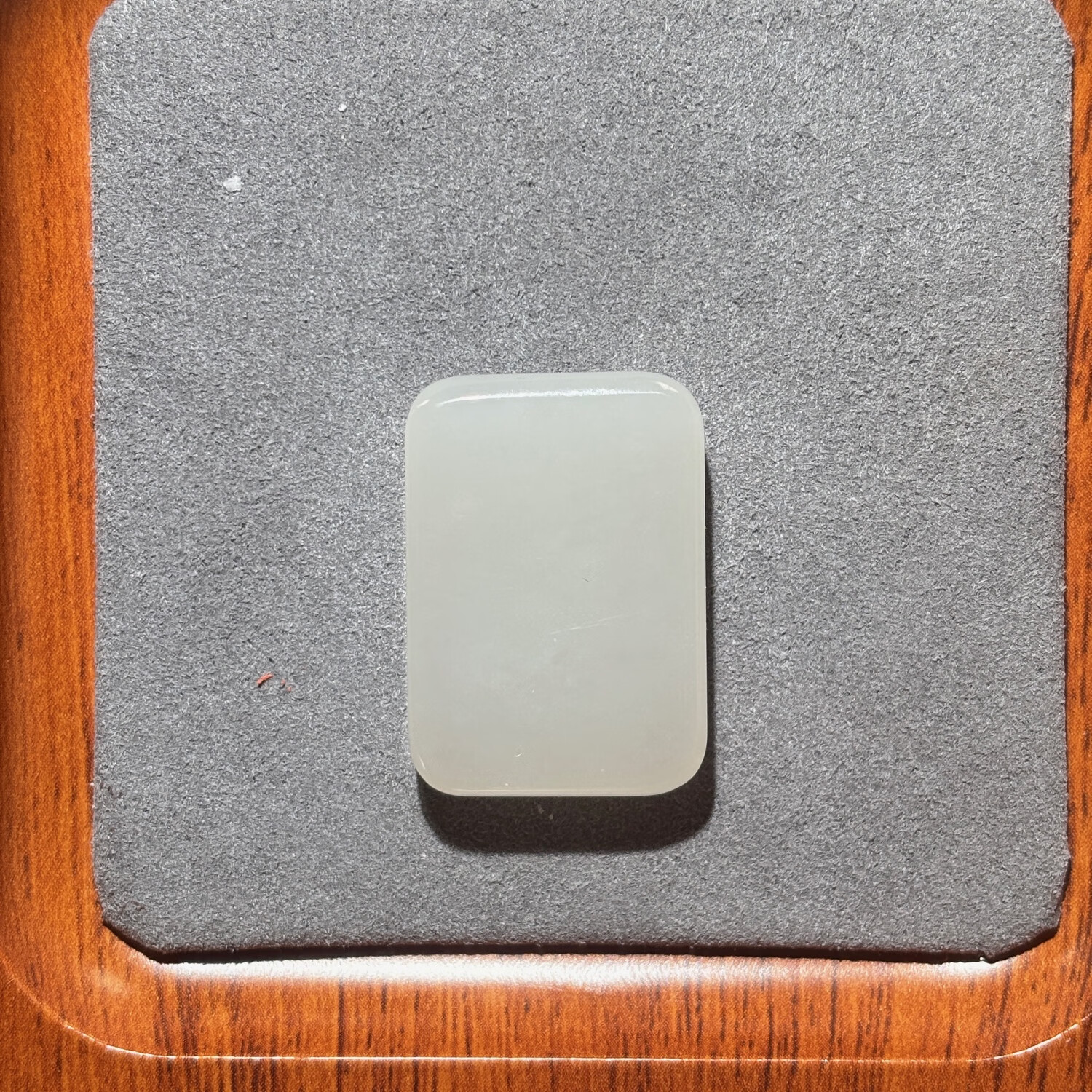 古甄轩和田玉吊坠定制青海料无事牌烟灰色刻字 尺寸约18*28毫米