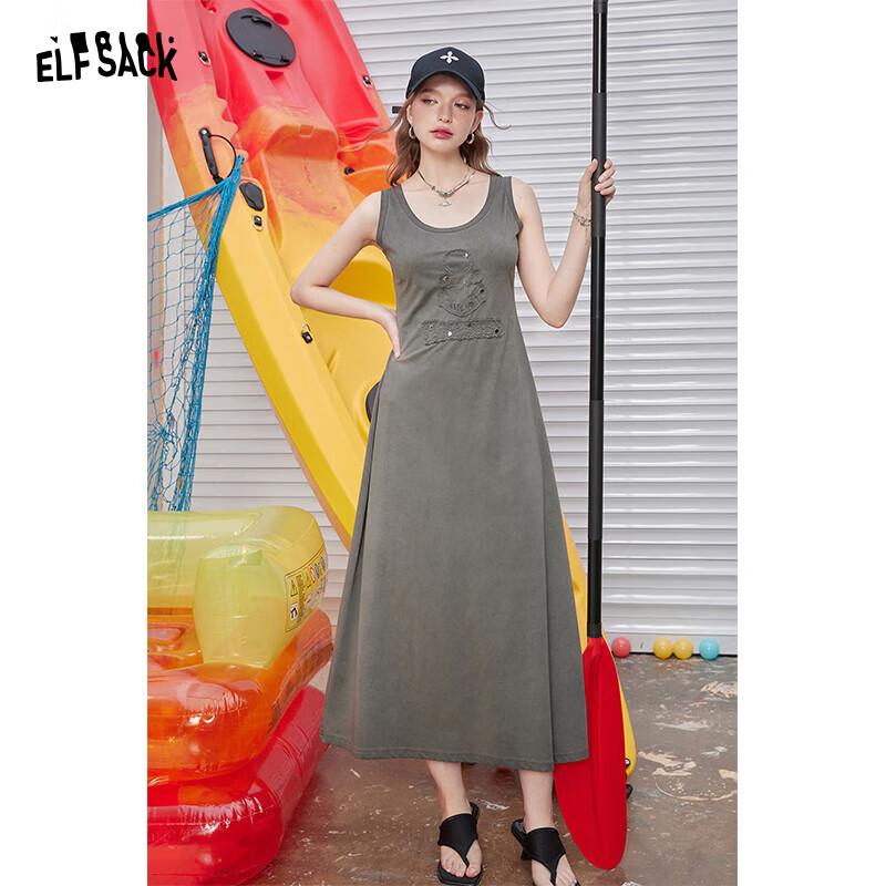 �����Ŀڴ���ɫ��֯��������ȹŮ2024���ļ��¿��������ݱ���ȹ�� �߲���ɫ L 118Ԫ