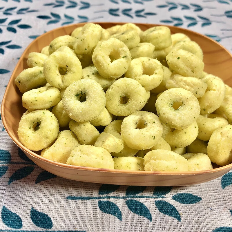 藝佰歲蔬菜圈香蔥味散裝零食4斤大包整箱膨化食品等位小吃休閑酒吧商用 散裝香蔥蔬菜圈4斤