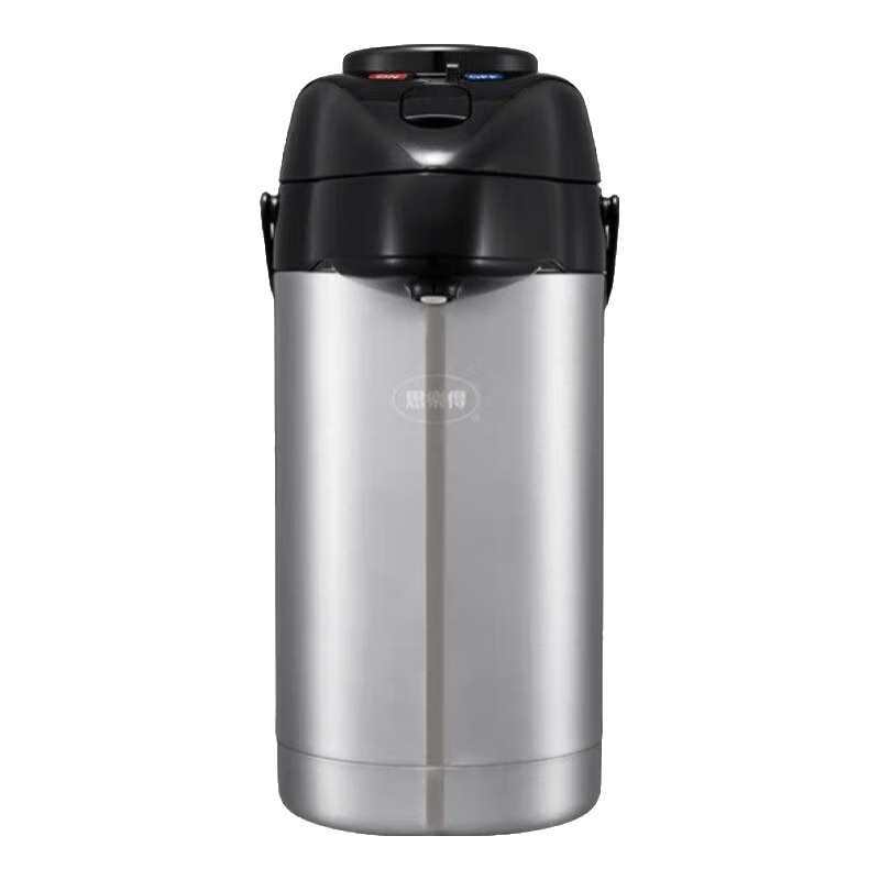 思乐得（SOLIDWARE）304不锈钢保温壶气压壶家用大容量热水壶办公室车载老式暖壶暖瓶 旗舰款-钢本色+车载底座3.0L
