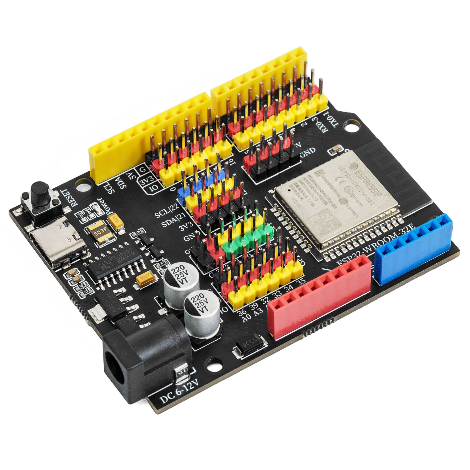 ESP32开发板WROOM-32E乐鑫原装核心板带WIFI蓝牙兼容Arduino编程 ESP32E开发板 不配数据线4M