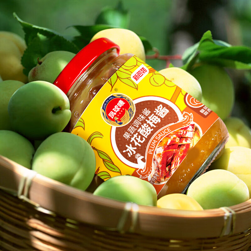 凤球唛冰花酸梅酱烧鹅酸梅酱烤鸭叉烧冰梅酱 冰花酸梅酱250g*2瓶