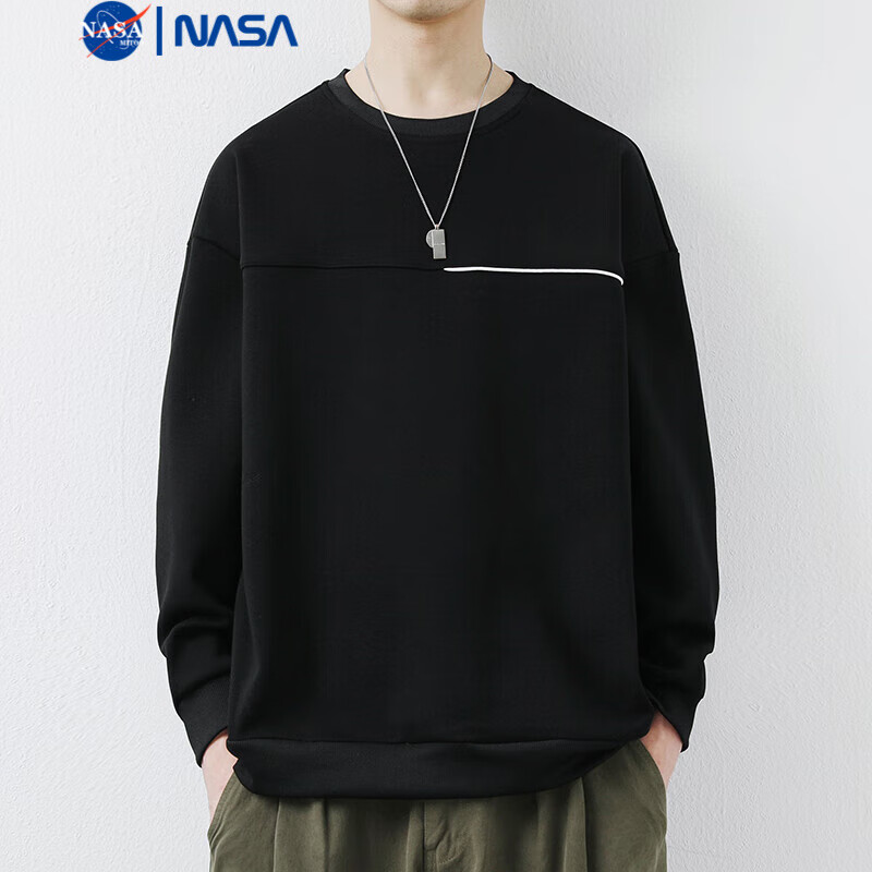 NASAMITOO百搭圆领卫衣男