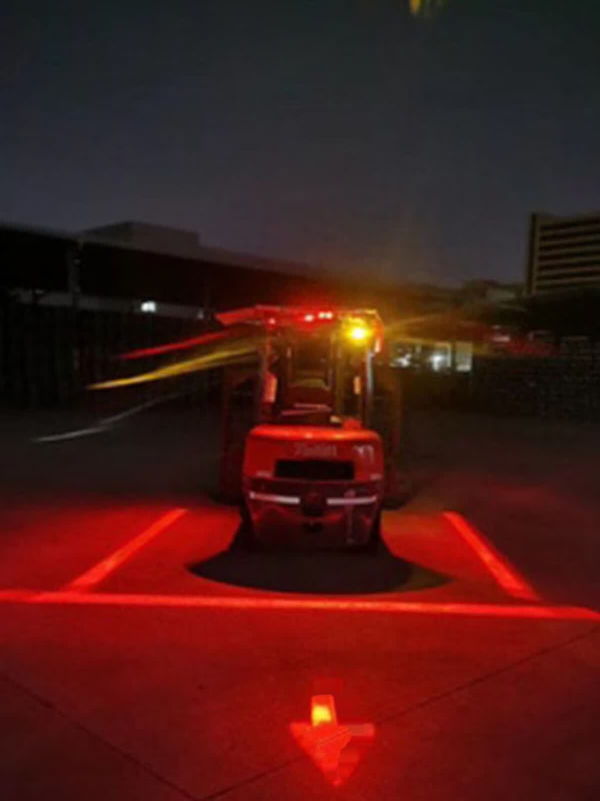 clcey叉车led警示安全边界蓝红光灯倒车24v示宽区域一字灯12v 高亮三