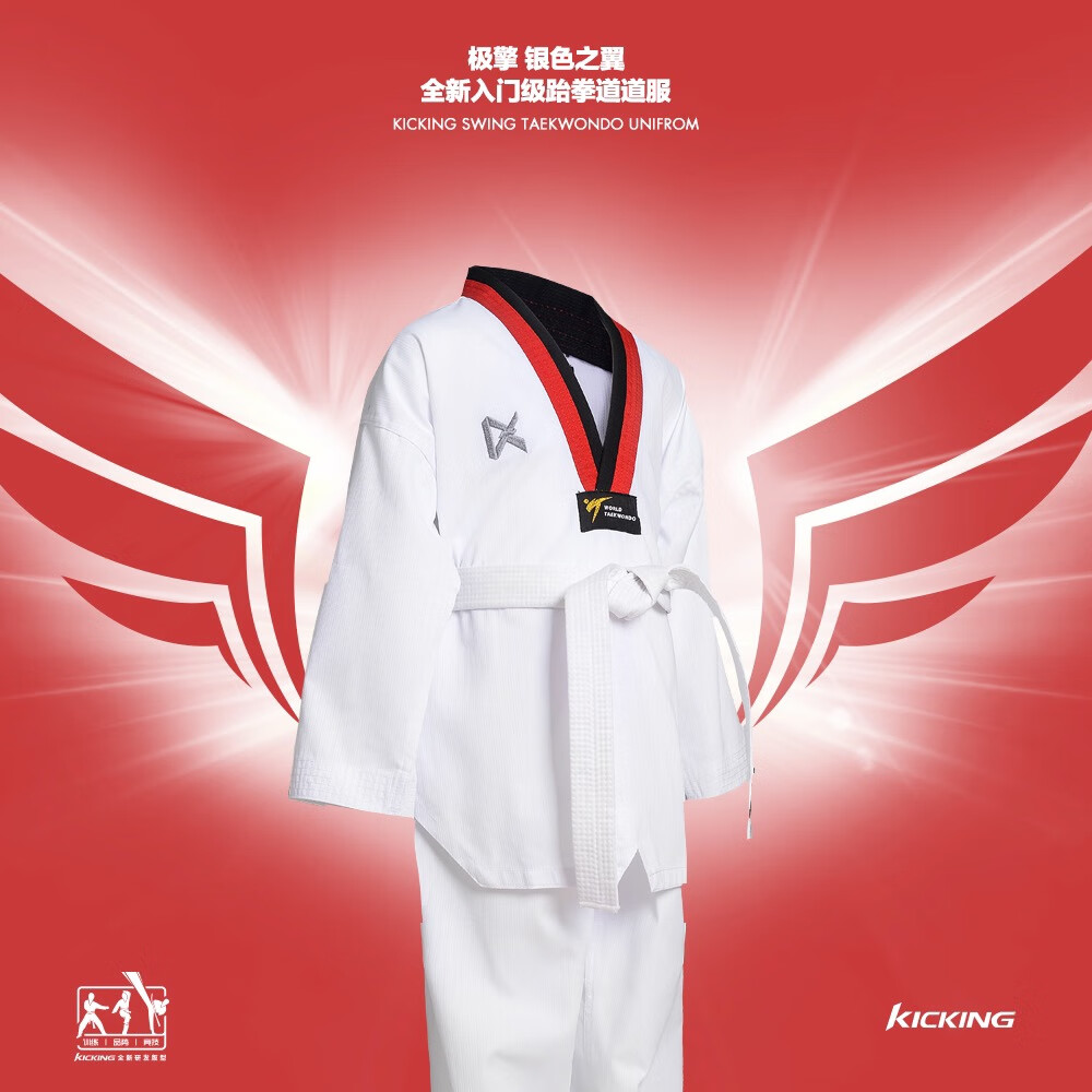 银翼装儿童道服装龙队林秋楠定制印字 100cm红黑领95-105cm身高 均码