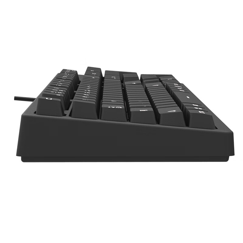 斗鱼（DOUYU.COM）DKS100 机械手感键盘 类茶轴薄膜键盘 19键无冲 安静办公 游戏电竞 磨砂键帽 白光 绅士黑