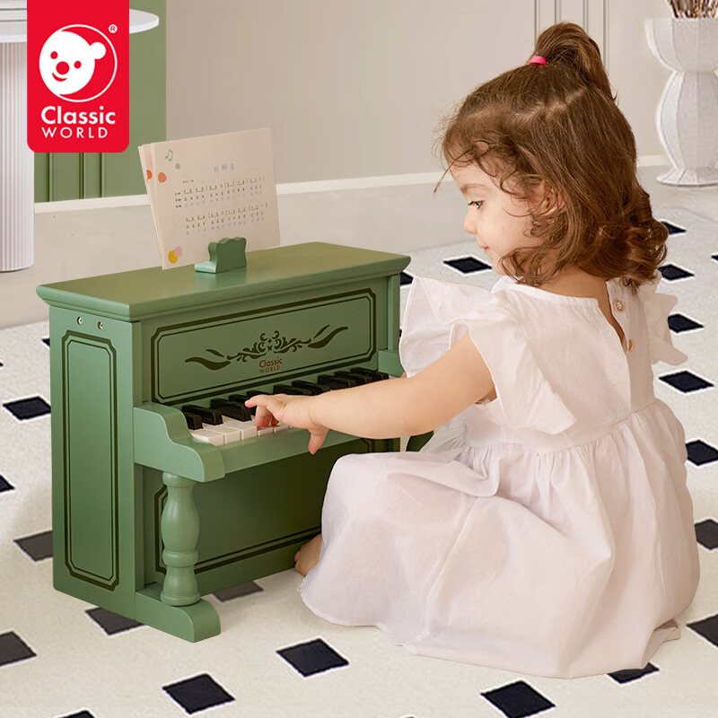 可来赛（Classic world）钢琴儿童复古小钢琴木质机械音乐玩具生日礼物早教40580新