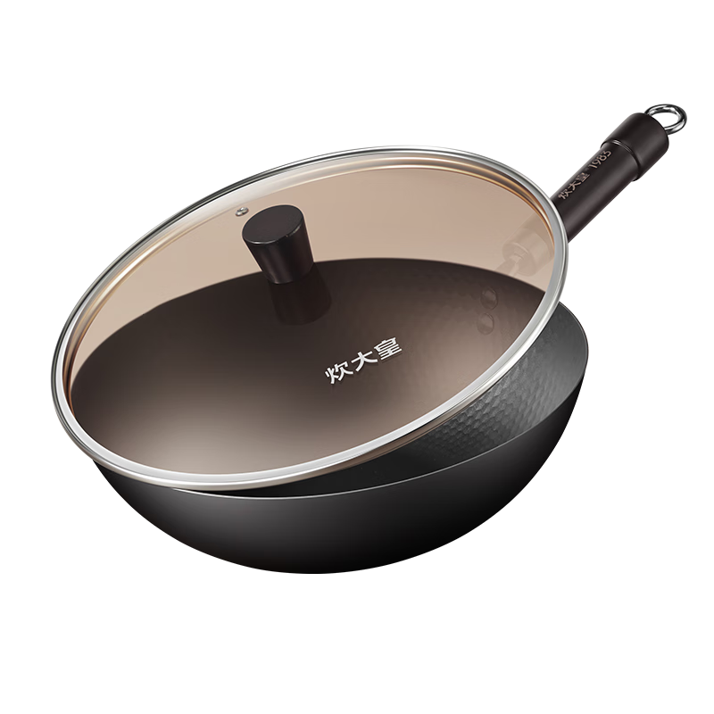 炊大皇铁锅炒菜锅家用健康无涂层炒锅燃气灶专用不锈极铁锅30cm