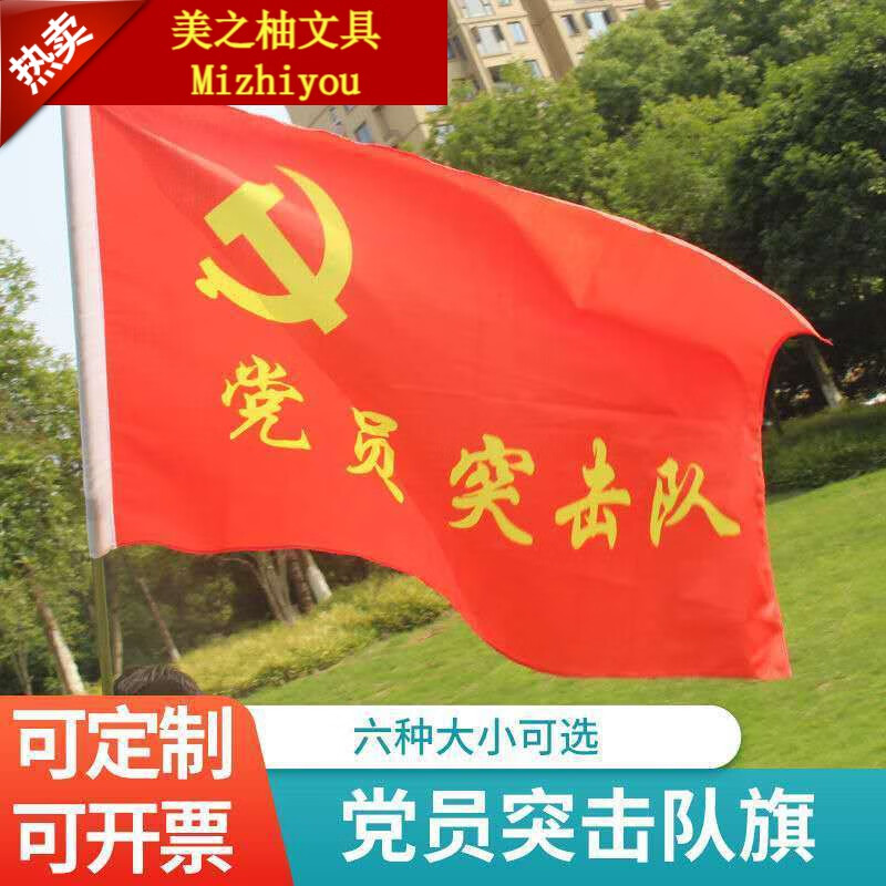 党员突击队队旗 青年突击队旗 防控监管队旗党支部旗帜定做志愿者 1号