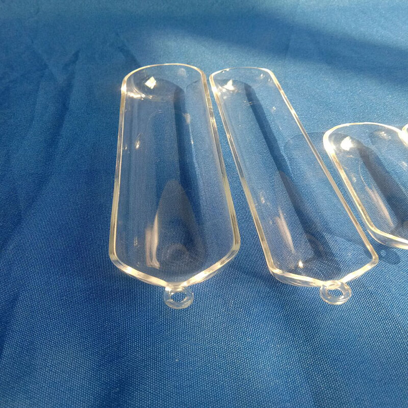 管式炉石英舟石英玻璃舟半圆舟支持图纸下单尺寸mm Φ10长50高5