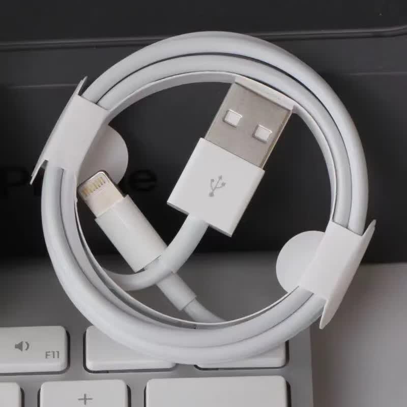 苹果原装拆机数据线二手iPhone14正品20W充电器6充电线7plus8xsma 1条原装数据线【USB接口】 1m