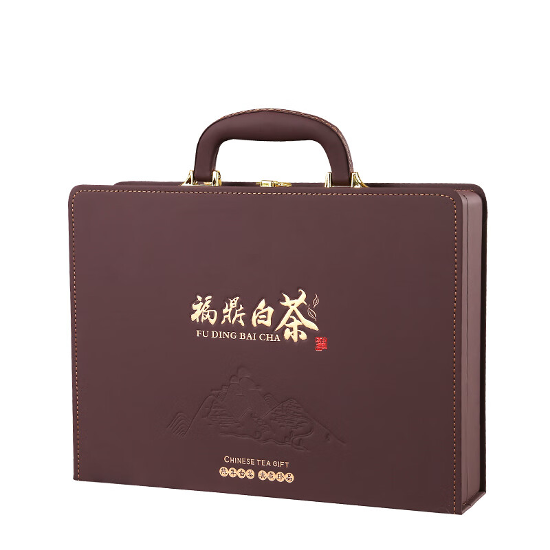 漱房斋普洱茶包装盒福鼎白茶礼盒高档皮盒200克357克茶饼手提包批发