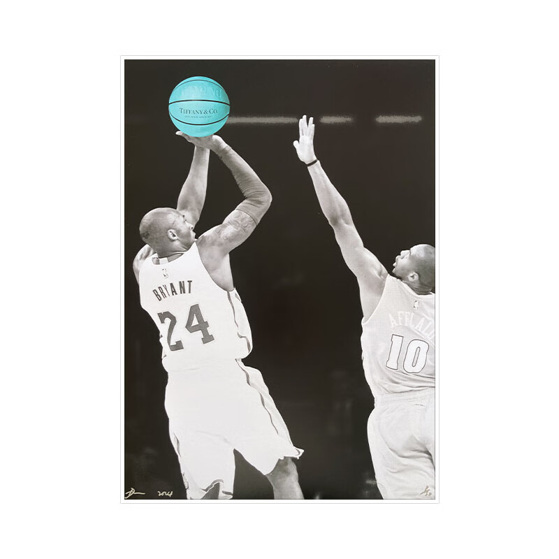 三为【限30版】death nyc新品a2系列亲笔签名潮流版画科比客厅装饰画