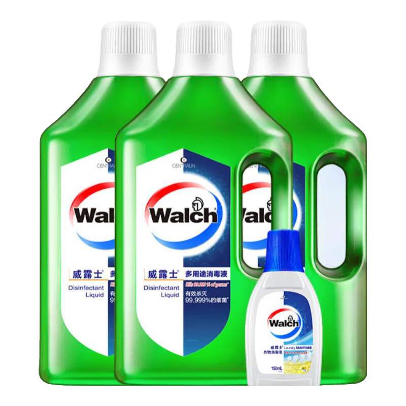 威露士多用途消毒液 衣物家居消毒杀菌99.99% 【家庭装】1L*4瓶