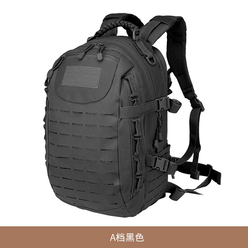 战术背包军迷户外双肩包防水迷彩通勤军迷用品 a款黑色 20-35升
