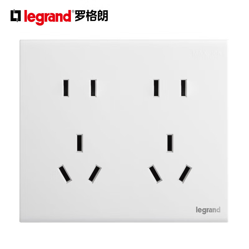 羅格朗（LEGRAND）TCL明智明裝盒開關(guān)插座86型家用超薄明線插座面板墻壁插座  10A十孔插座