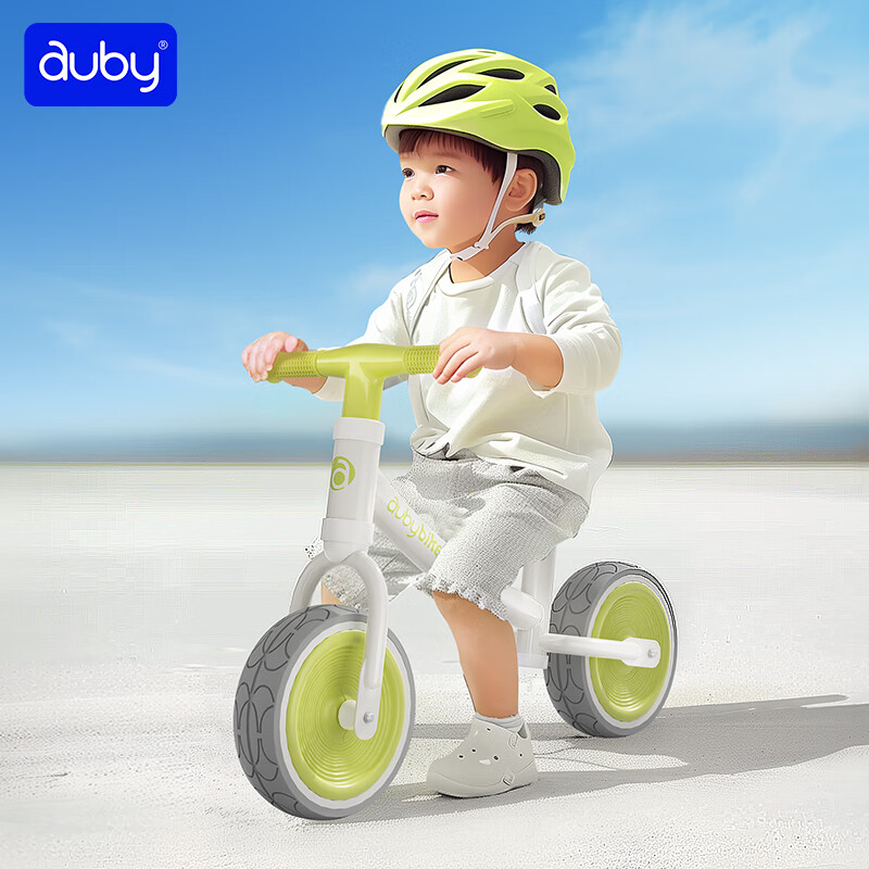 澳贝（auby）儿童玩具三轮车男女孩平衡脚踏宝童车2-3岁滑步车周岁生日礼物 滑行平衡车-柠檬绿