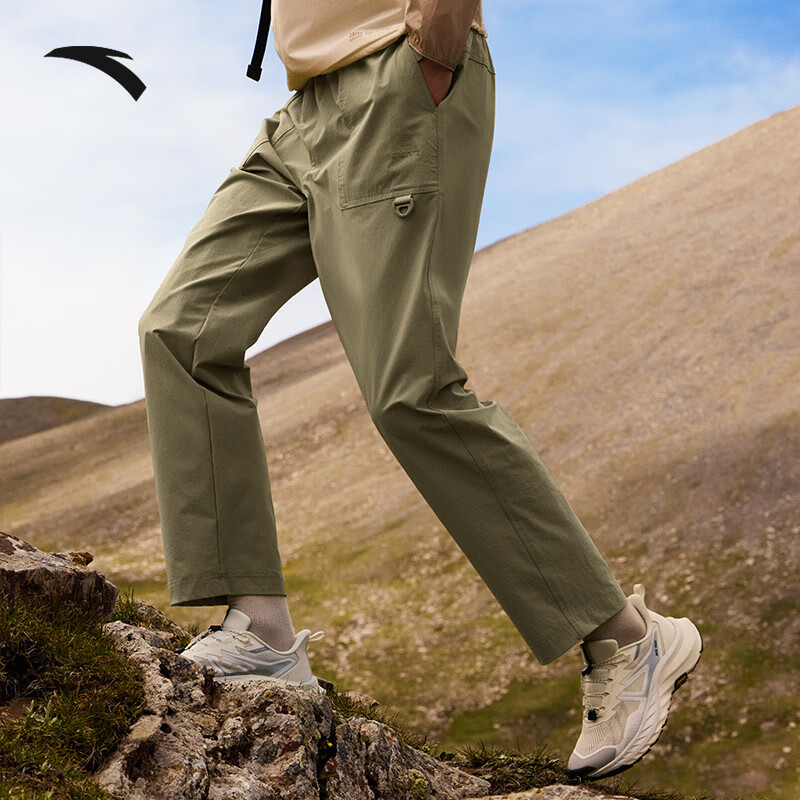 安踏大地之壳3.0 | 秋冬季水壳加绒加厚户外长裤男士梭织防泼水软壳裤 【防泼水软壳裤】浅豆绿-1 3XL