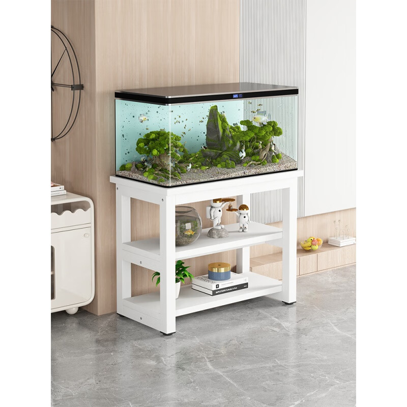 诗亭坊鱼缸柜子鱼缸底客厅鱼缸架落地多层鱼缸底座底柜铁艺鱼缸柜
