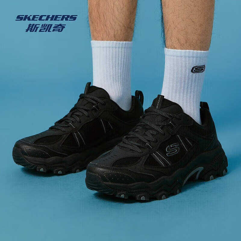 斯凯奇（Skechers）云野丨徒步鞋男女同款户外防护抓地耐磨运动跑步鞋鞋运动鞋 【男款】全黑色/BBK 42