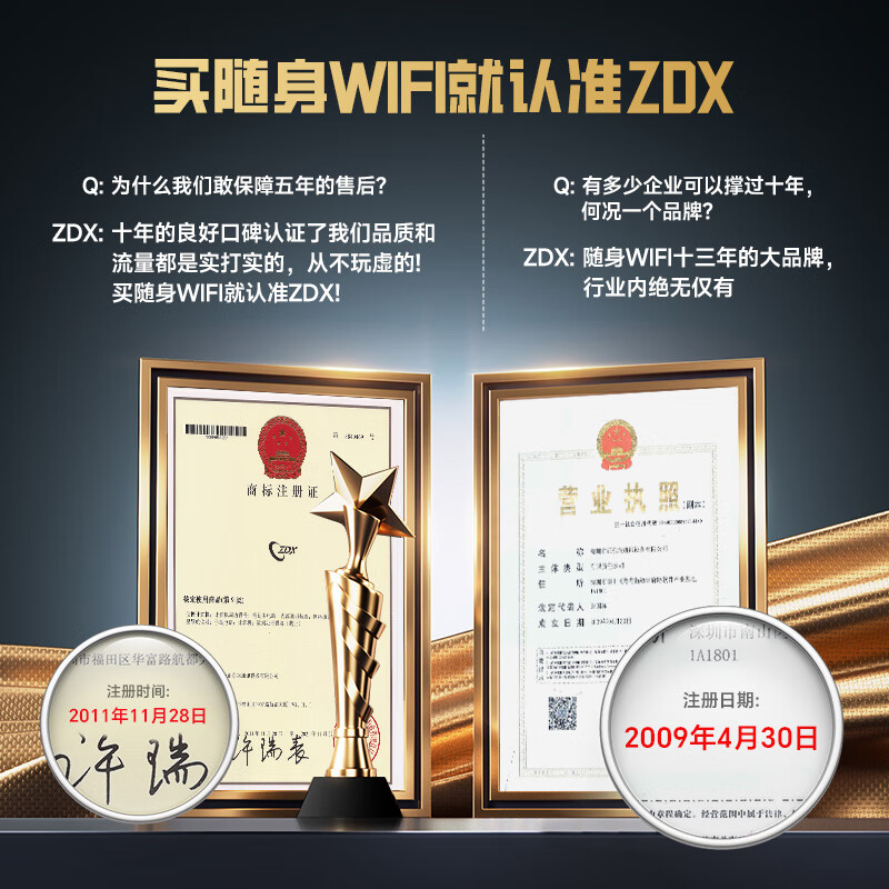 ZDX三网通随身wifi免费试用【0月租免预存】免插卡移动wifi无线wifi便携式4Gwifi6上网卡全国通用流量 三网通UFI+充电头【含1500G半年套餐】