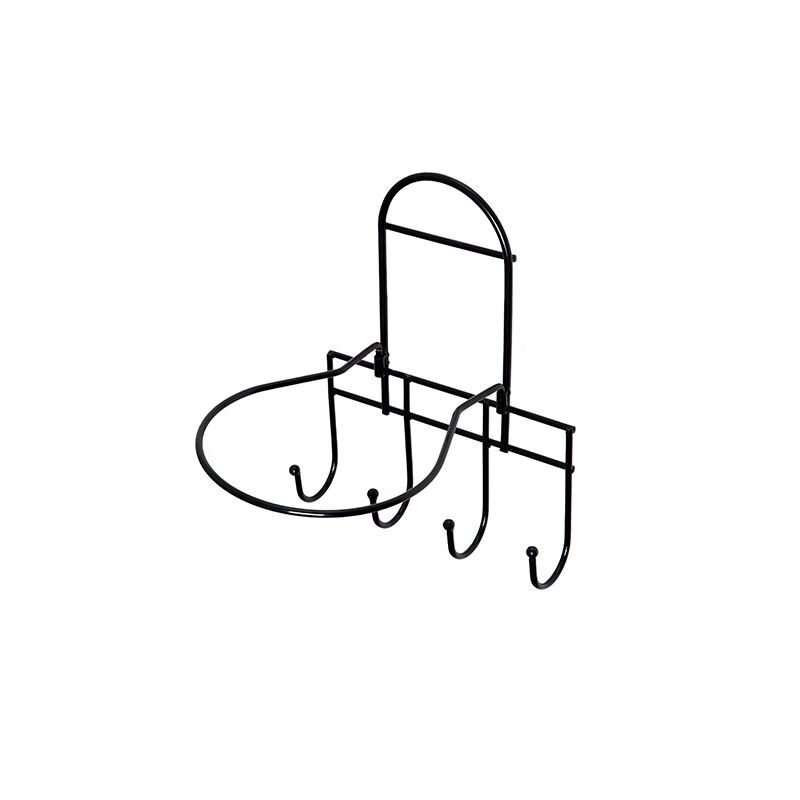 架室内墙上放足排球架羽毛球收纳筐儿童置球类置物架 篮球架单层黑色