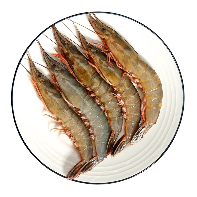 花曼希舟山青壳滑皮虾18-20条/250g活冻海鲜虾类源头直发包邮