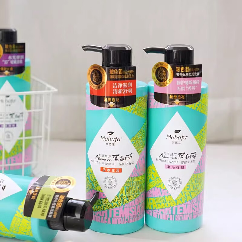 梦芭菲（Mobafa）青蒿植萃黑绷带修护洗发乳玻色因蓬松柔顺去屑控油洗发水 控油蓬松洗发水500ml