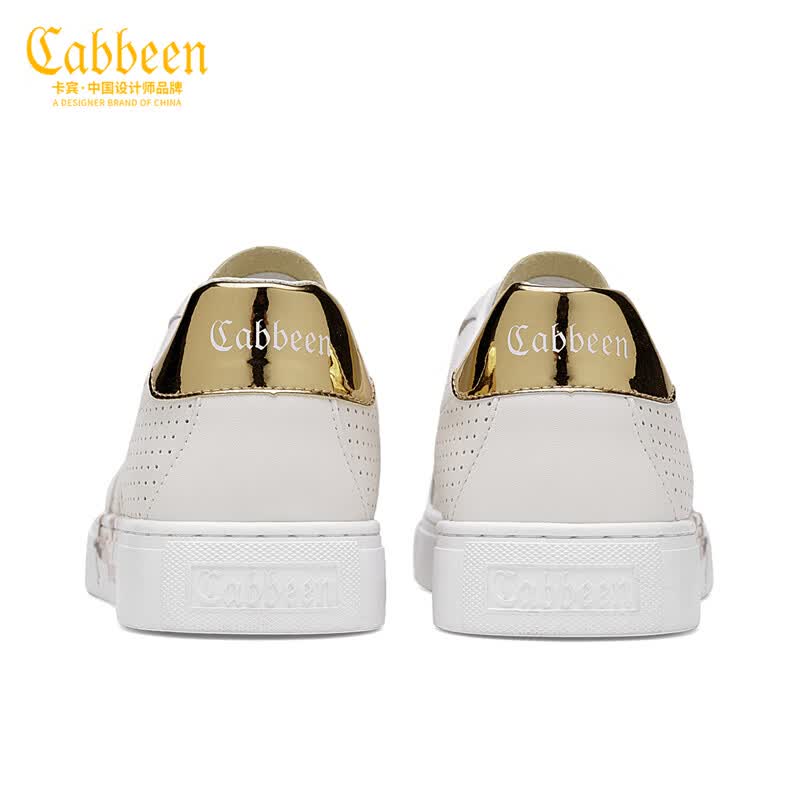 卡宾国潮鞋子男款春季潮流新款低帮休闲板鞋百搭时尚软底防滑轻奢潮鞋 白色【仙鹤】 41