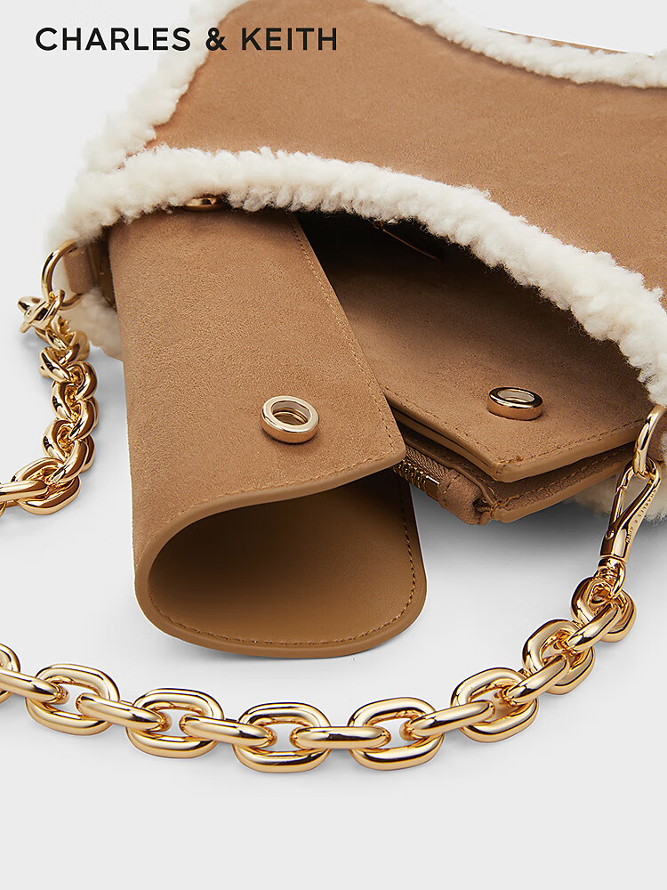 charles&keit链条单肩斜挎磁吸腋下包女生日礼物七夕礼物CK2-20271461  M CK2-20271461-1综合色