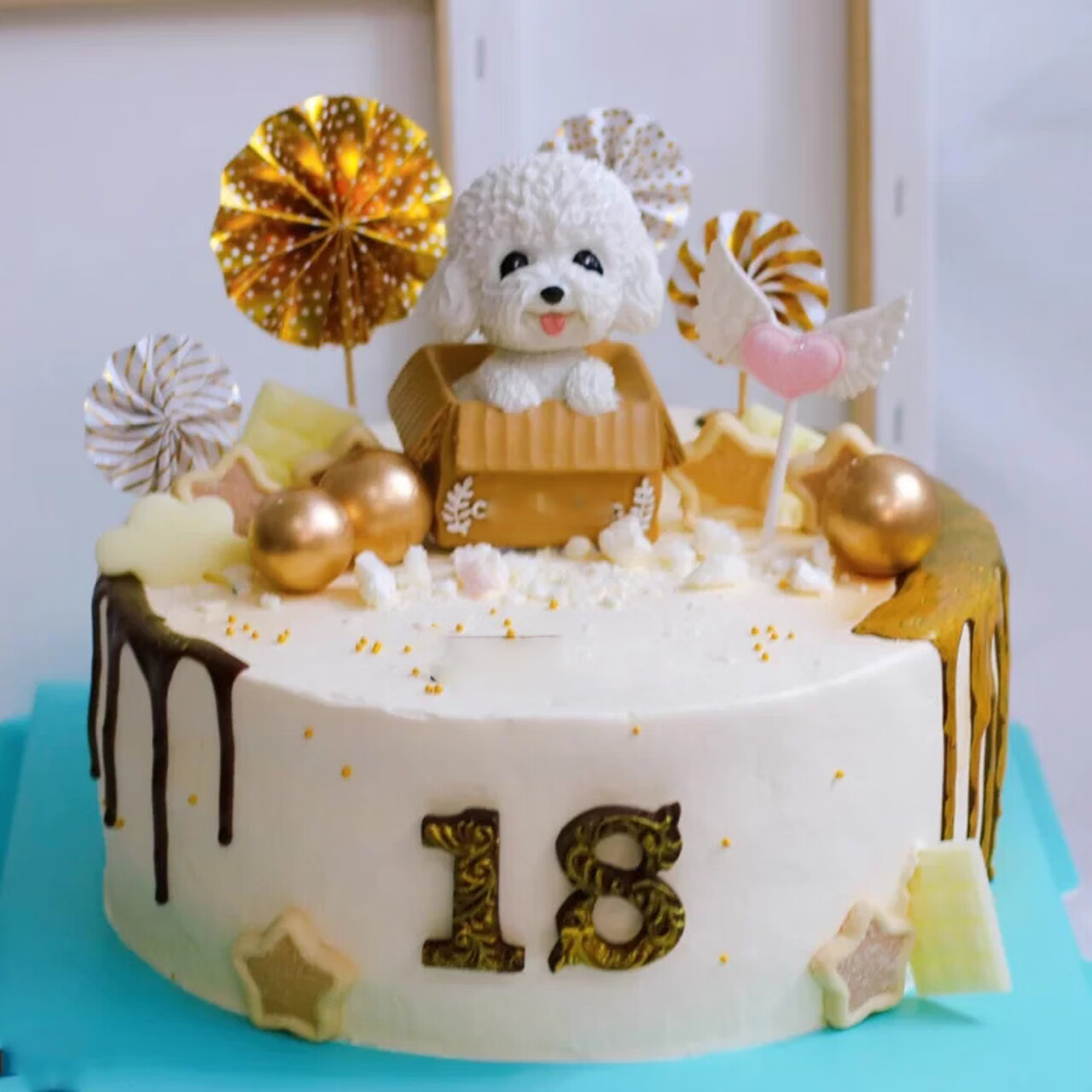 星港湾新款小狗宠物狗泰迪狗生日蛋糕柴犬哈士奇儿童男女孩全国同城