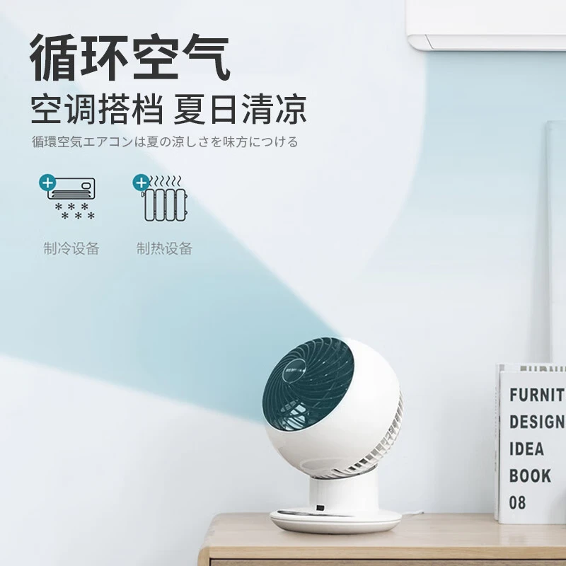 爱丽思【JD推荐】日本IRIS爱丽思电风扇轻音风扇空气循环扇台式台扇 SC15TC空气循环扇【遥控+上下左右摇头】